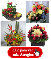 Arreglos de Frutas y flores en Bogotá